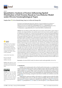 Quantitative Analysis of Factors Influencing Spatial Distribution Of