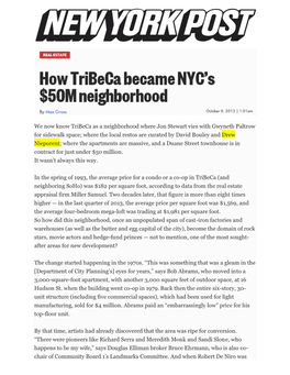 We Now Know Tribeca As a Neighborhood Where Jon Stewart