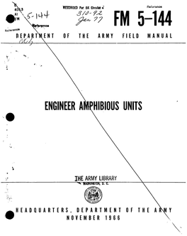 FM 5-144 Reference HPART'ment of the ARMY FIELD MANUAL