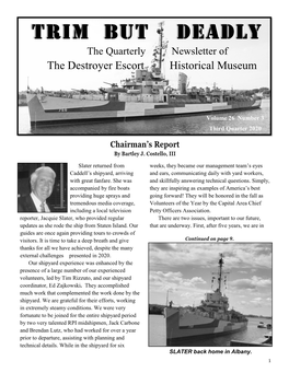 TRIM but DEADLY the Newsletter of the Destroyer Escort Historical Museum at USS SLATER