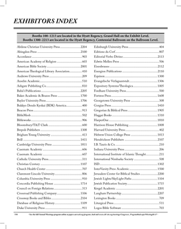 Exhibitors Index