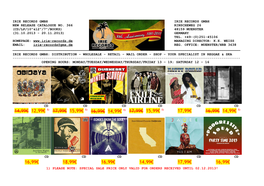 Irie Records Gmbh Irie Records Gmbh New Release Catalogue No