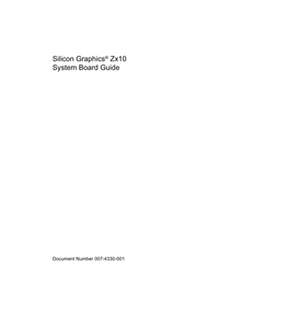 Silicon Graphics® Zx10 System Board Guide