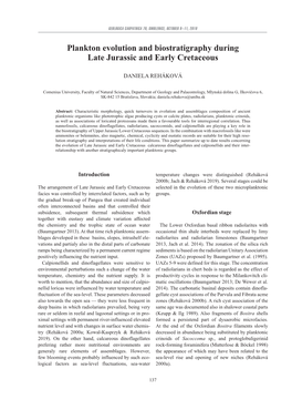 Plankton Evolution and Biostratigraphy During Late Jurassic and Early Cretaceous