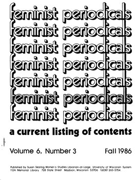 A Current Listing of Contents