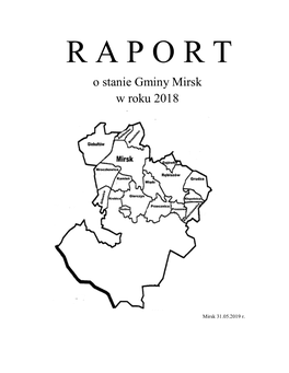 Raport O Stanie Gminy Mirsk W 2018 Roku