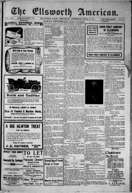 Ellsworth American Man Who Persons Demands the Estate Dropped NOTICE Or Having Against of State Taxes Must Be As Specific As That of the Mail-Order in That It Owned