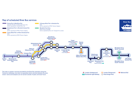 Map of Scheduled River Bus Services