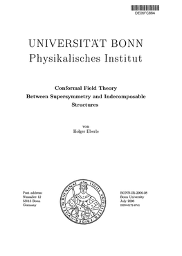 UNIVERSITДT BONN Physikalisches Institut