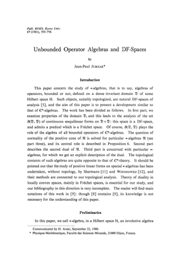 Unbounded Operator Algebras and BF-Spaces