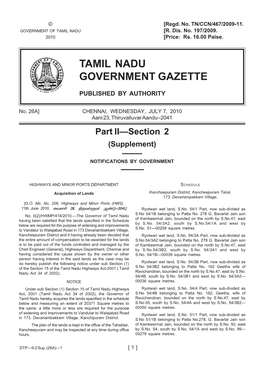 Tamil Nadu Government Gazette