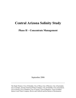 Central Arizona Salinity Study Phase 2