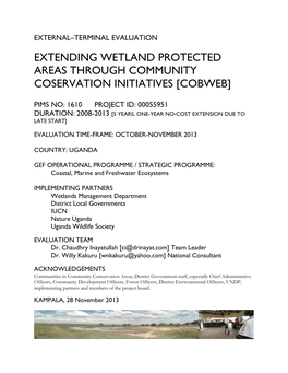 Terminal Evaluation Report of the COBWEB Project- Nov