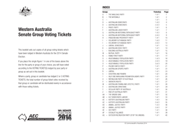 Western Australia Senate Group Voting Tickets