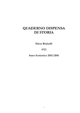 Quaderno Di Storia