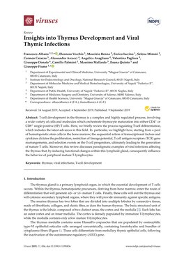 Insights Into Thymus Development and Viral Thymic Infections