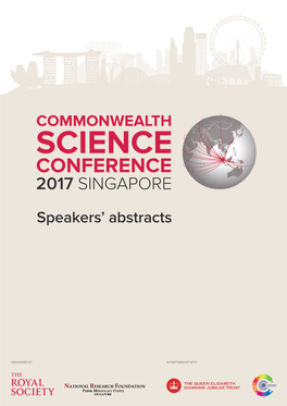 Commonwealth Science Conference 2017 Speaker Abstracts