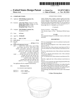 (12) United States Design Patent (10) Patent No.: US D717,585 S Moser Et Al