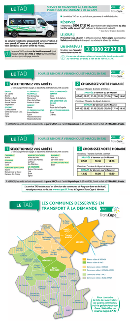 Les Communes Desservies En Transport À La Demande