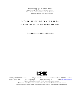 MOSIX: How Linux Clusters Solve Real World Problems