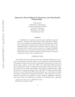 Arxiv:Math/0210447V2 [Math.QA] 19 Feb 2003 N Teswe H Neligleagbai Fcascltp.Quan Type