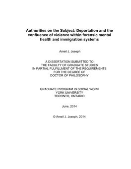 Deportation and the Confluence of Violence Within Forensic Mental Health and Immigration Systems