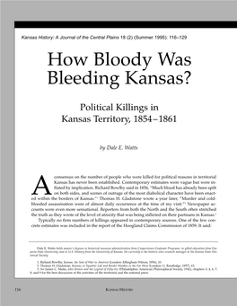 How Bloody Was Bleeding Kansas?