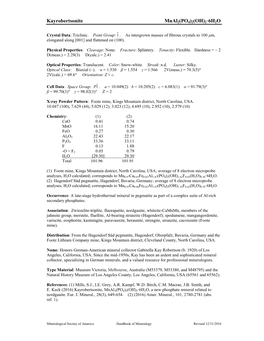 Kayrobertsonite Mnal2(PO4)2(OH)2·6H2O