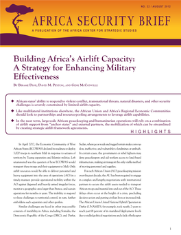 AFRICA SECURITY BRIEF a Publication of the Africa Center for Strategic Studies