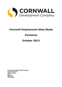 Cornwall Employment Sites Report