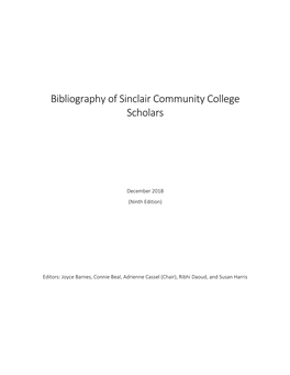 Bibliography of Sinclair Community College Scholars
