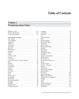 Table of Contents