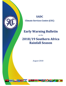 Regional Early Warning Bulletin for the 2018/19