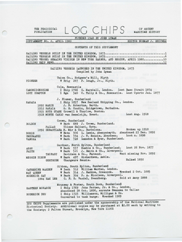 THE PERIODICAL PUBLICATION LOG CHIPS of RECENT MARITIME HISTORY FUUHDED 1948 by JOHN Ly1wi Supplement NO. 2, APRIL 1980 EDITOR N