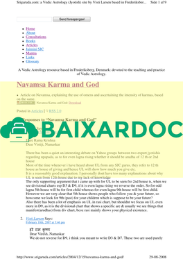 Navamsa Karma and God