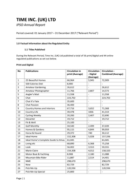 TIME INC. (UK) LTD IPSO Annual Report