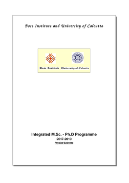 Bose Institute and University of Calcutta