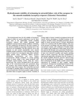 Role of the Carapace in the Smooth Trunkfish Lactophrys Triqueter