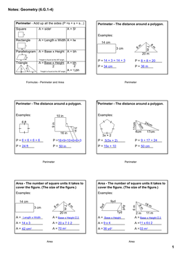 Notes: Geometry (6.G.1-4)