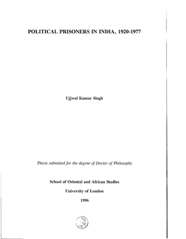 Political Prisoners in India, 1920-1977