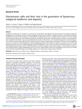 Glacitectonic Rafts and Their Role in the Generation of Quaternary Subglacial Bedforms and Deposits