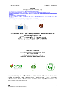 Programme D'appui À L'agrosylviculture Autour D'antananarivo