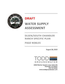 Water Supply Assessment