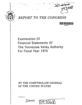 FOD-75-11 Examination of Financial Statements of the Tennessee Valley