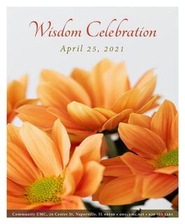 Wisdom Celebration April 25, 2021