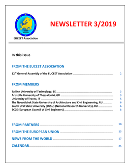 Newsletter 3/2019