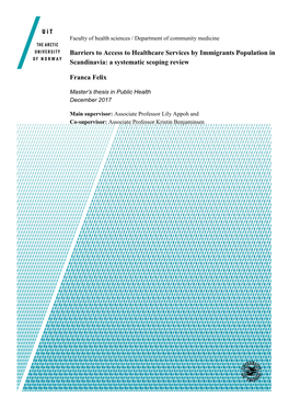 Barriers to Access to Healthcare Services by Immigrants Population In