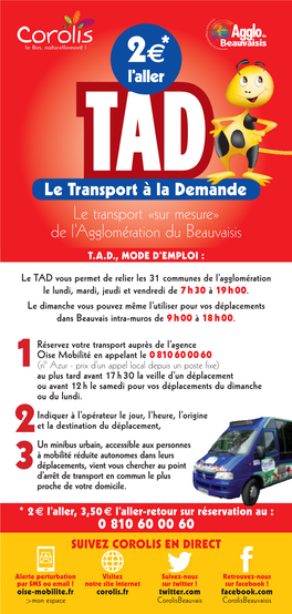 Le Transport «Sur Mesure» De L'agglomération