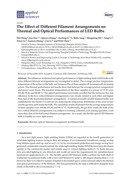 The Effect of Different Filament Arrangements on Thermal