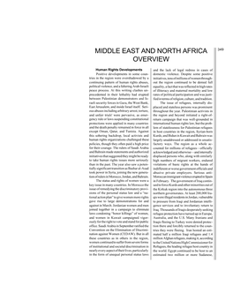 Middle East and North Africa Overview